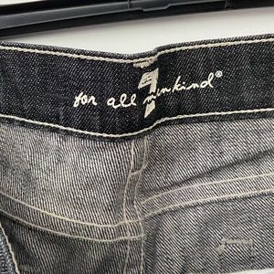 7 FOR ALL MANKIND DARK GREY/BLACK BOOTCUT JEANS